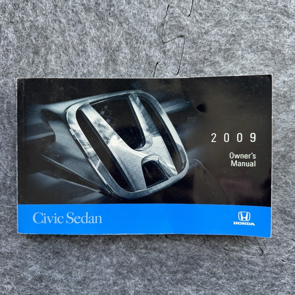 2009 Honda Civic Owners Manual Sedan EX-L GX EX LX DX-G Mugen Si 14 2.0L 1.8L